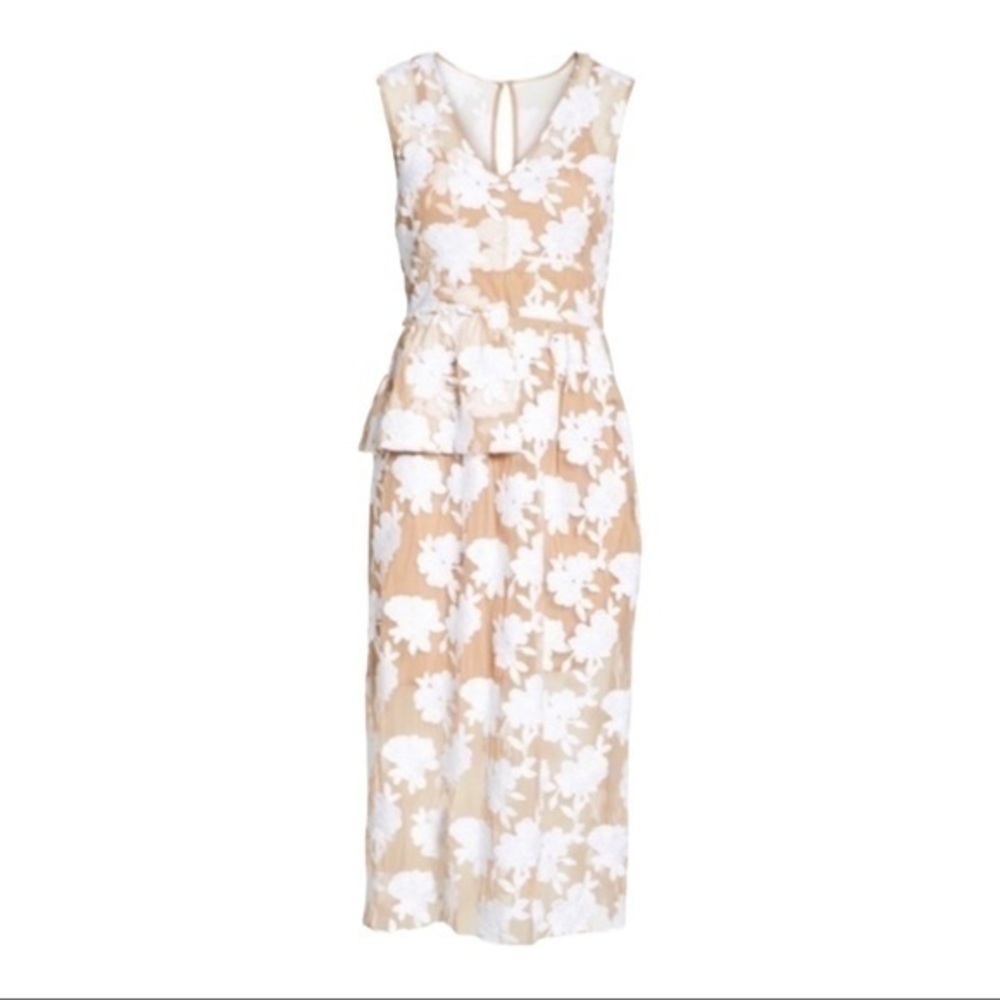 Tracy Reese Half Peplum Floral Dress